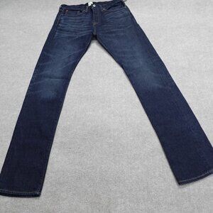 Gap Selvedge Jeans 32 x 33 Blue Slim Cone Oak Cotton Blend Straight Oldstock NEW